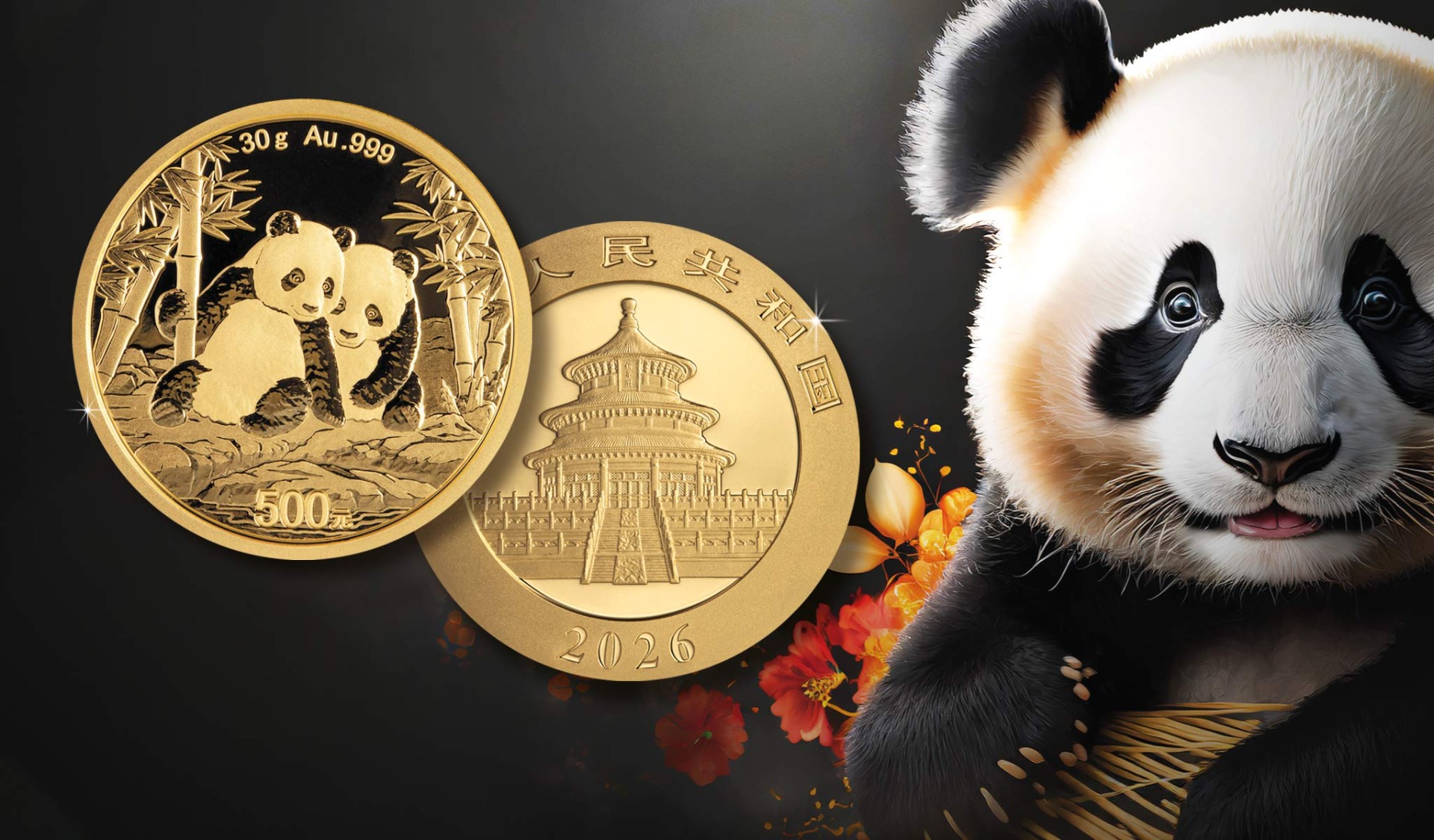 China Panda 2026 – Gold und Silber mit neuem Panda-Motiv